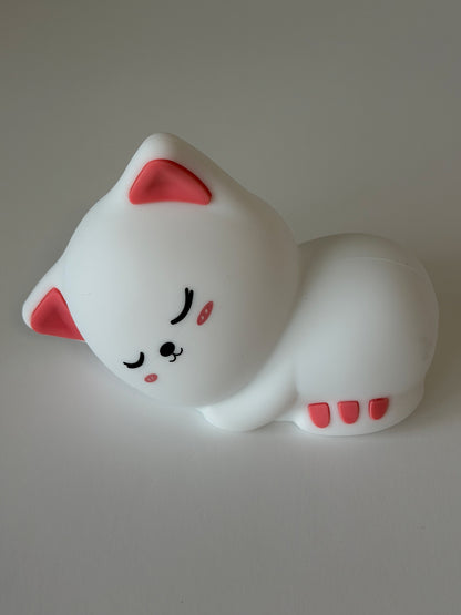 Cat Night Light... USB Rechargeable Silicone LED Lamp