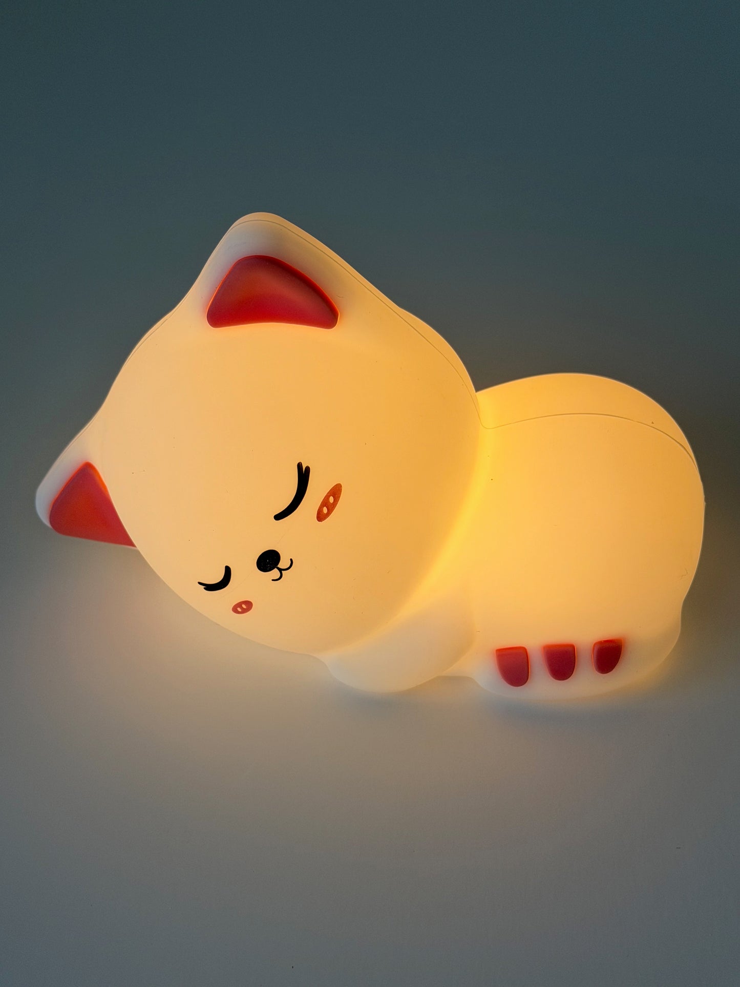 Cat Night Light... USB Rechargeable Silicone LED Lamp