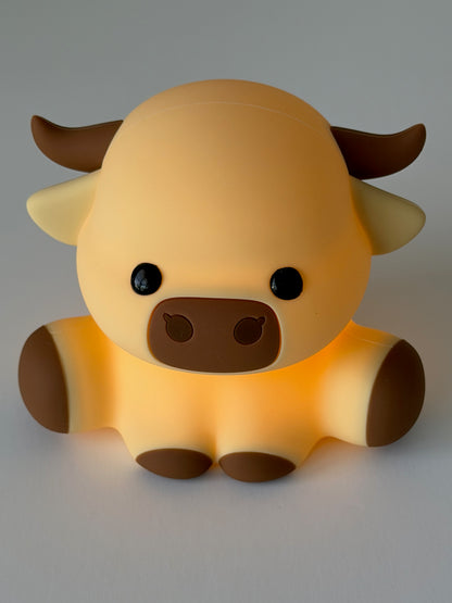 Highland Cow Night Light... USB Rechargeable Silicone LED Lamp