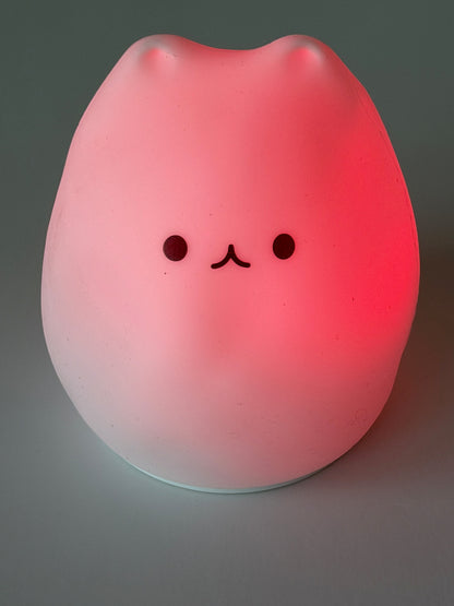 Cat Night Light... USB Rechargeable Silicone LED Lamp