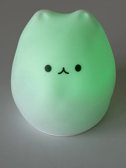 Cat Night Light... USB Rechargeable Silicone LED Lamp