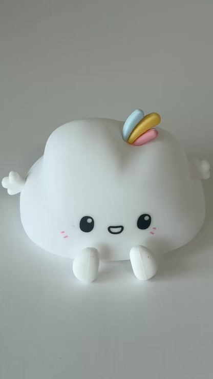 Cloud Night Light... USB Rechargeable Silicone LED Lamp