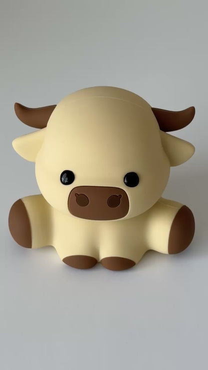 Highland Cow Night Light... USB Rechargeable Silicone LED Lamp