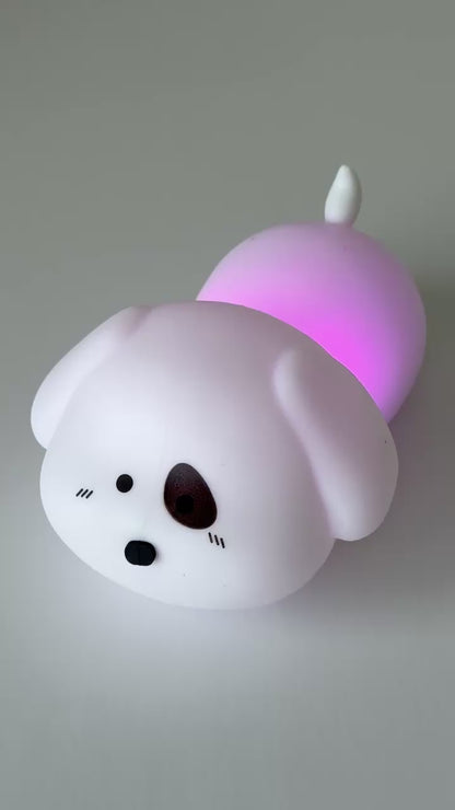 Puppy Night Light... USB Rechargeable Silicone LED Lamp