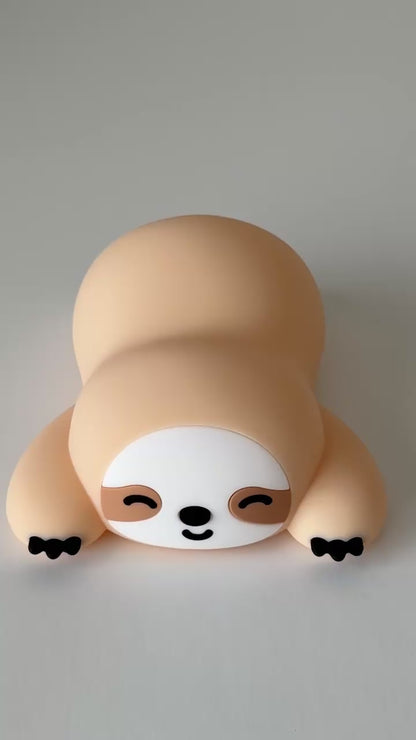 Sloth Night Light... USB-C Rechargeable Silicone LED Lamp